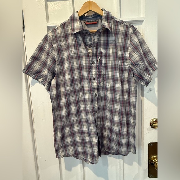 Free Country Gray and Purple Plaid Button Down Shirt - Picture 1 of 3